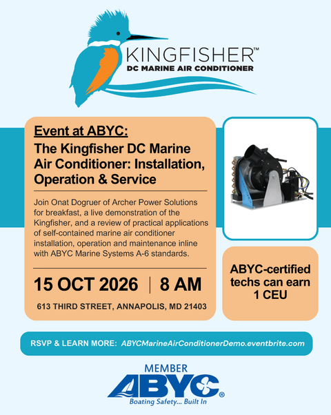 Marine Air Conditioner Installation and Service Demo at ABYC in Maryland